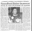 Articolo arresto Vasco Rossi aprile 1984 su La Nazione Articolo arresto Vasco Rossi aprile 1984 su La Nazione