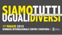 17 MAGGIO: GIORNATA INTERNAZIONE CONTRO L'OMOFOBIA