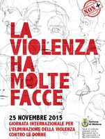 25 NOVEMBRE: GIORNATA INTERNAZIONALE PER L'ELIMINAZIONE DELLA VIOLENZA CONTRO LE DONNE