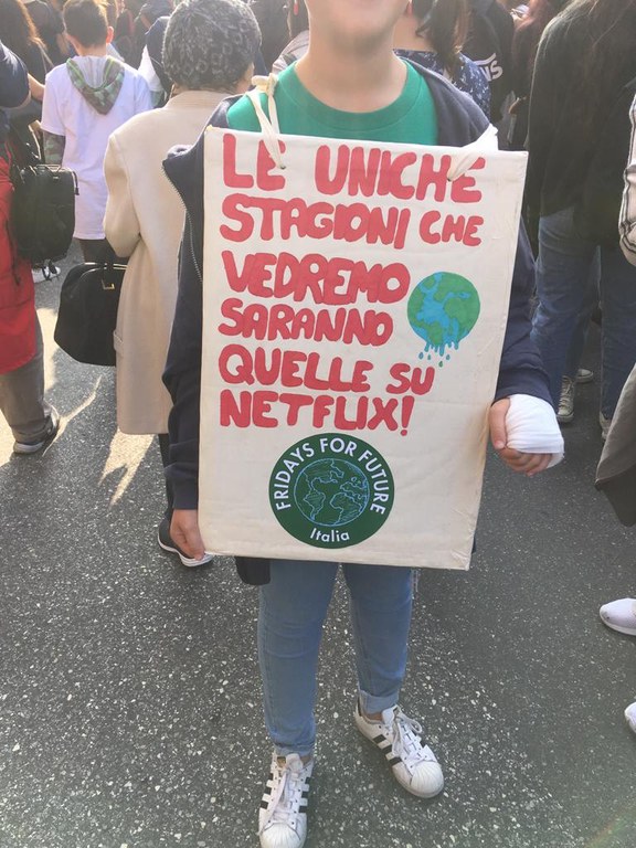 Studenti durante la manifestazione