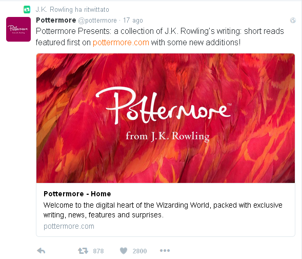 tweet pottermore 