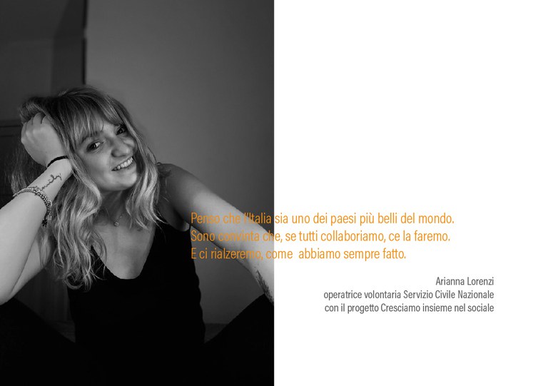 Arianna Lorenzi - volontaria in Servizio Civile -  #iorestoacasa