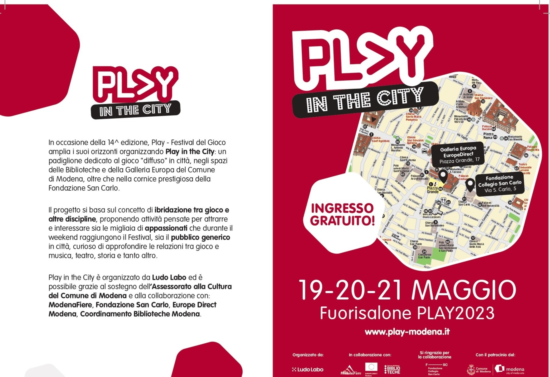 Locandina dell'evento Play in the city