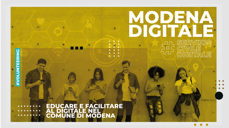Bando per la selezione di 6 operatori volontari da avviare in Servizio Civile Digitale con il progetto Educare e facilitare al digitale nel Comune di Modena